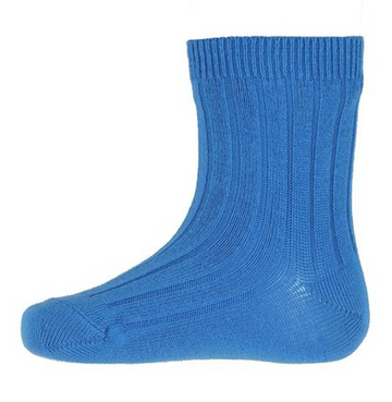Condor Basic rib short socks - Blue