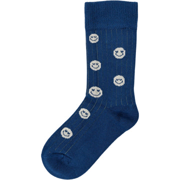 MiniPop® Bamboo Motif Socks-Cobalt smilie