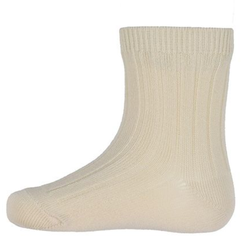 Condor Basic rib short socks - Beige