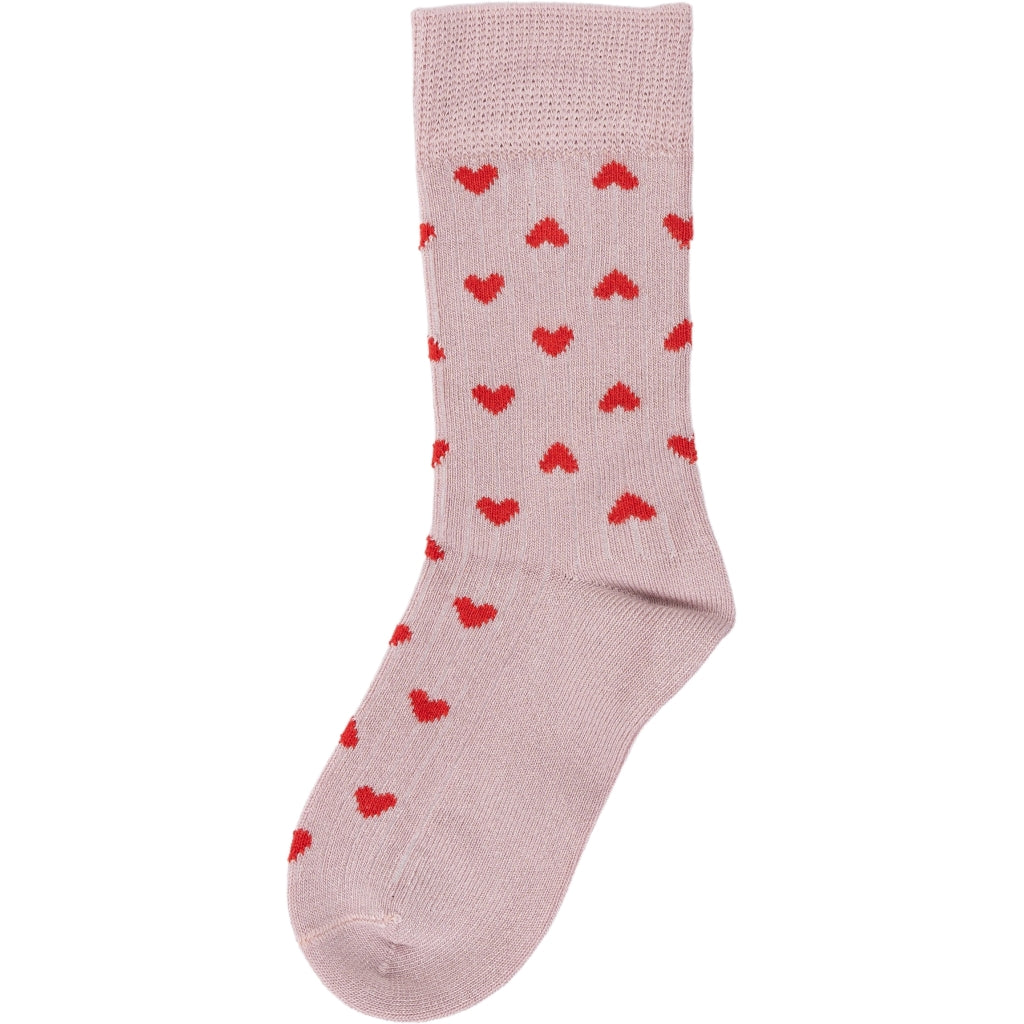 MiniPop® Bamboo Heart Socks-Rose heart