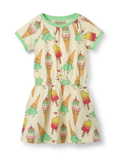 Short-sleeved Dress with ice cream